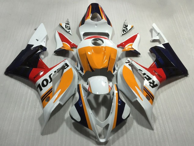 2007-2008 Honda CBR600RR Motorcycle Fairings - Orange White Red Glossy Black Repsol Style Australia