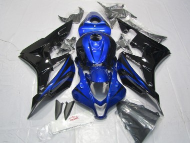2007-2008 Honda CBR600RR Motorcycle Fairing Kits - Blue Glossy Black Australia