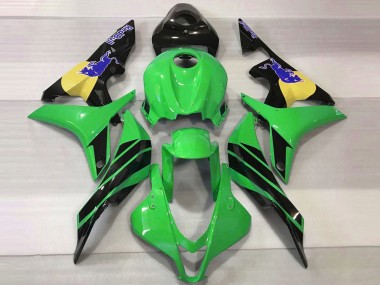 2007-2008 Honda CBR600RR Motorcycle Fairings - Green Yellow Glossy Black Blue Bull Australia