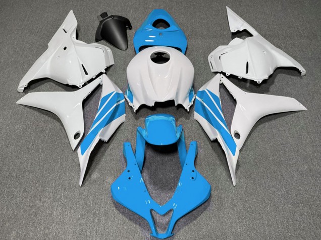 2009-2012 Honda CBR600RR Motorcycle Fairings - White Light Blue Stripe Australia