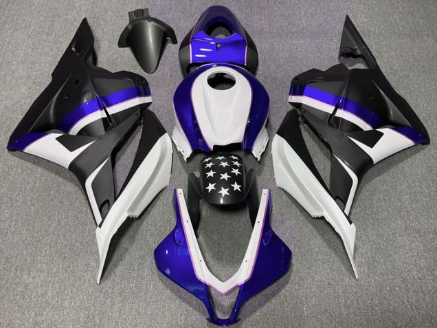 2009-2012 Honda CBR600RR Motorcycle Fairings - Dark Blue Matte Black Star Australia