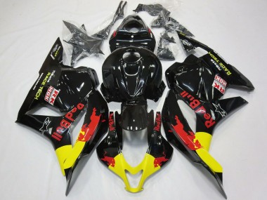 2009-2012 Honda CBR600RR Motorcycle Fairings - Glossy Black Yellow Red Bull Australia