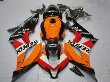 2007-2008 Honda CBR600RR Motorcycle Fairing - Orange White Red Glossy Black Repsol Australia