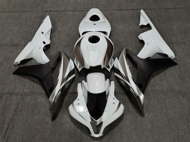 2007-2008 Honda CBR600RR Motorcycle Fairings - White Matte Black Australia