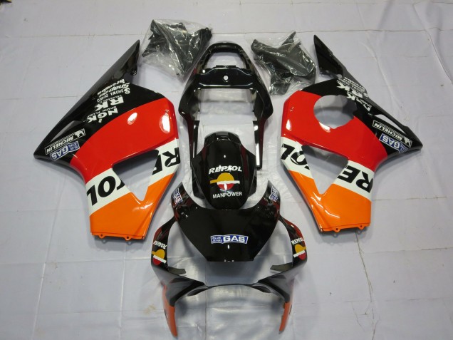 2002-2003 Honda CBR954RR Motorcycle Fairings - Orange White Red Black Repsol Australia