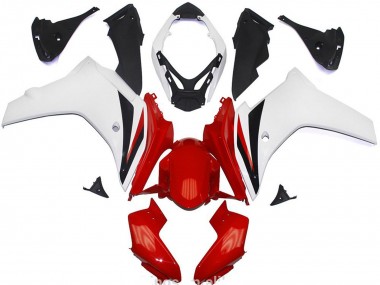 2011-2013 Honda CBR600F Abs Motorcycle Fairings - White Red Glossy Black Australia