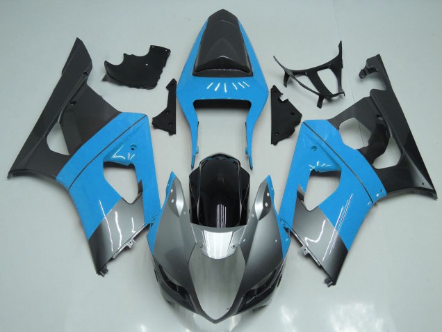 2003-2004 Suzuki GSXR 1000 Motorcycle Fairings - Light Blue Silver Black Australia