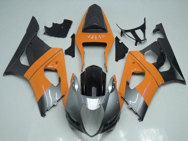 2003-2004 Suzuki GSXR 1000 Motorcycle Fairings - Light Orange Silver Black Australia