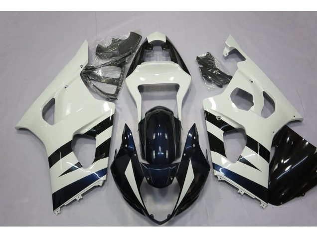 2003-2004 Suzuki GSXR 1000 Motorcycle Fairings - White Glossy Black Australia