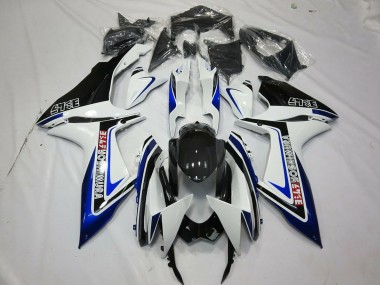 2011-2024 Suzuki GSXR 600 / GSXR 750 Motorcycle Fairings - White Blue Glossy Black Alstare Australia