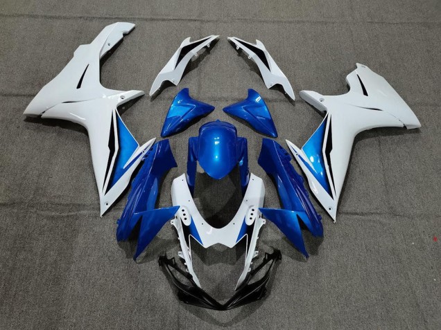 2011-2024 Suzuki GSXR 600 / GSXR 750 Motorcycle Fairing - White Blue Australia