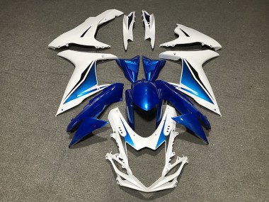 2011-2024 Suzuki GSXR 600 / GSXR 750 Motorcycle Fairings - Blue White Custom Australia