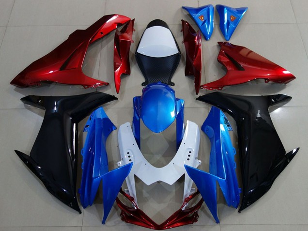 2011-2024 Suzuki GSXR 600 / GSXR 750 Motorcycle Fairings - White Blue Red Black Australia