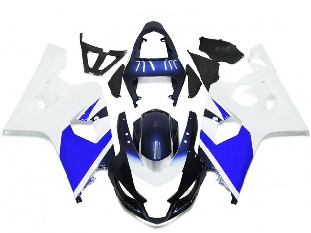2004-2005 Suzuki GSXR 600 / GSXR 750 Motorcycle Fairings - White Blue Australia
