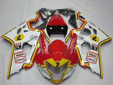 2004-2005 Suzuki GSXR 600 / GSXR 750 Motorcycle Fairings - White Red Yellow Australia