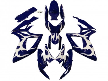 2006-2007 Suzuki GSXR 600 / GSXR 750 Motorcycle Fairings - Dark Blue White Design Australia