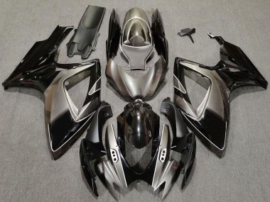 2006-2007 Suzuki GSXR 600 / GSXR 750 Motorcycle Fairings - Dark Silver Glossy Black Australia