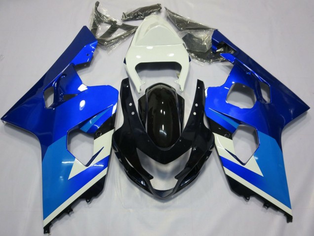 2004-2005 Suzuki GSXR 600 / GSXR 750 Motorcycle Fairings - White Blue Black Australia