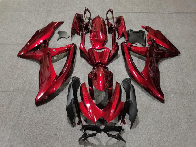 2008-2010 Suzuki GSXR 600 / GSXR 750 Motorcycle Fairings - Candy Red Black Australia
