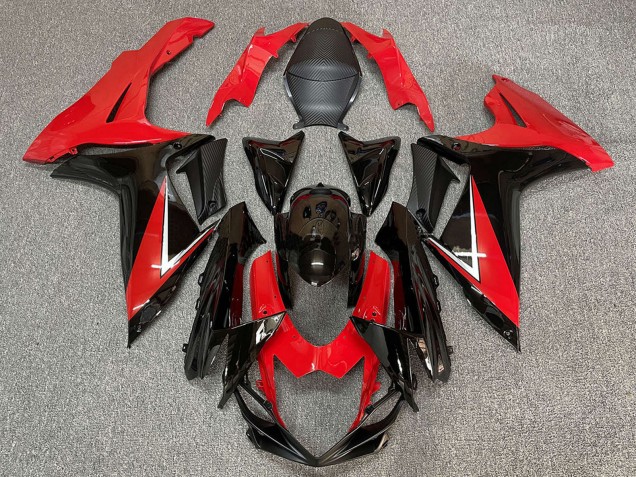 2011-2024 Suzuki GSXR 600 / GSXR 750 Abs Motorcycle Fairing - Red Glossy Black Australia