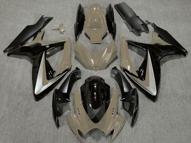 2006-2007 Suzuki GSXR 600 / GSXR 750 Motorcycle Fairings - Desert Tan Silver Glossy Black OEM Style Australia