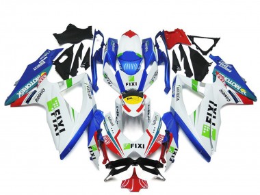 2008-2010 Suzuki GSXR 600 / GSXR 750 Motorcycle Fairings - White Blue Green Yellow Red Fixi Australia
