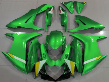 2011-2024 Suzuki GSXR 600 / GSXR 750 Motorcycle Fairings - Green White Yellow Australia