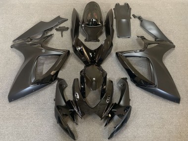 2006-2007 Suzuki GSXR 600 / GSXR 750 Motorcycle Fairings - Glossy Black Matte Black Australia