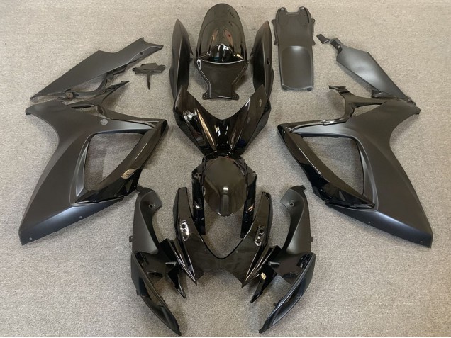 2006-2007 Suzuki GSXR 600 / GSXR 750 Motorcycle Fairings - Glossy Black Matte Black Australia