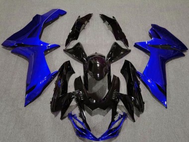 2011-2024 Suzuki GSXR 600 / GSXR 750 Motorcycle Fairing - Blue Glossy Black Australia