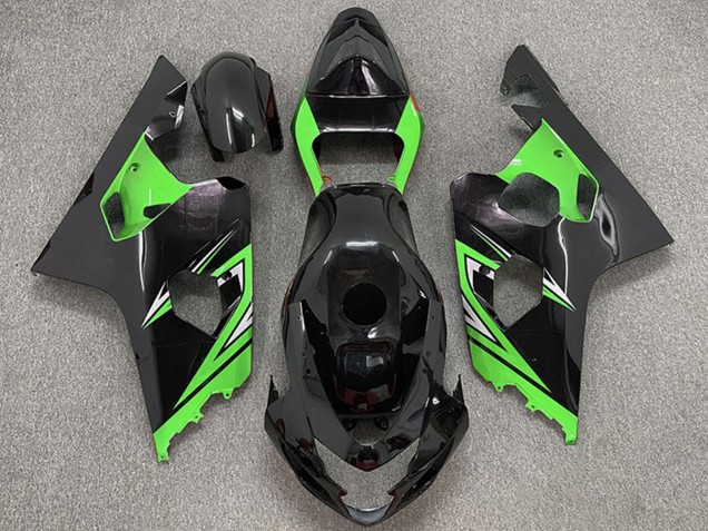 2004-2005 Suzuki GSXR 600 / GSXR 750 Motorcycle Fairings - Glossy Black Green Australia