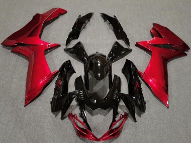2011-2024 Suzuki GSXR 600 / GSXR 750 Motorcycle Fairings - Red Glossy Black Australia