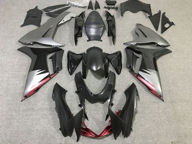 2011-2024 Suzuki GSXR 600 / GSXR 750 Motorcycle Fairings - Grey Silver Glossy Black Australia