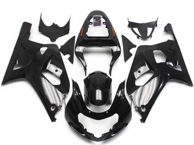 2001-2003 Suzuki GSXR 600 / GSXR 750 Motorcycle Fairings - Glossy Black Silver Australia