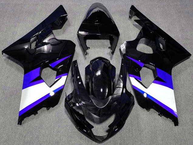 2004-2005 Suzuki GSXR 600 / GSXR 750 Motorcycle Fairings - Glossy Black Blue White Australia