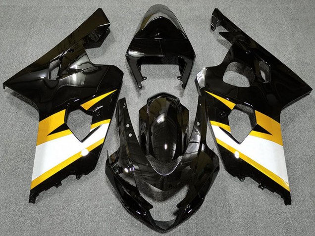 2004-2005 Suzuki GSXR 600 / GSXR 750 Motorcycle Fairings - Glossy Black Yellow White Australia