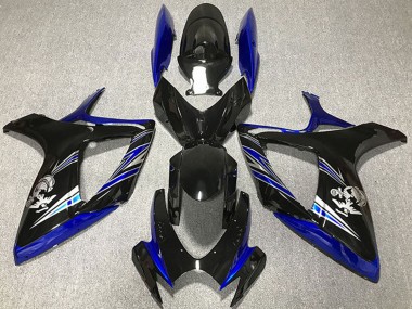 2006-2007 Suzuki GSXR 600 / GSXR 750 Motorcycle Fairing - Blue Glossy Black Australia