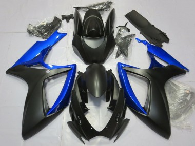 2006-2007 Suzuki GSXR 600 / GSXR 750 Motorcycle Fairing - Blue Matte Black Australia