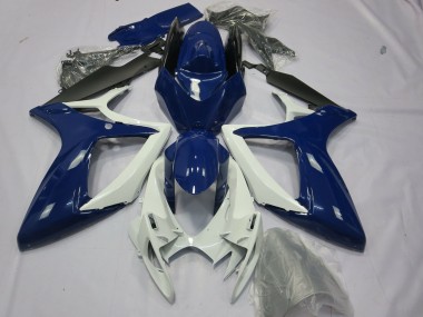 2006-2007 Suzuki GSXR 600 / GSXR 750 Motorcycle Fairings - Blue White Black Australia