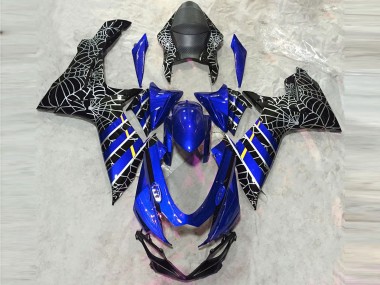 2011-2024 Suzuki GSXR 600 / GSXR 750 Motorcycle Fairings - Blue Black Spider Australia