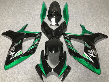 2006-2007 Suzuki GSXR 600 / GSXR 750 Motorcycle Fairings - Green Glossy Black Australia