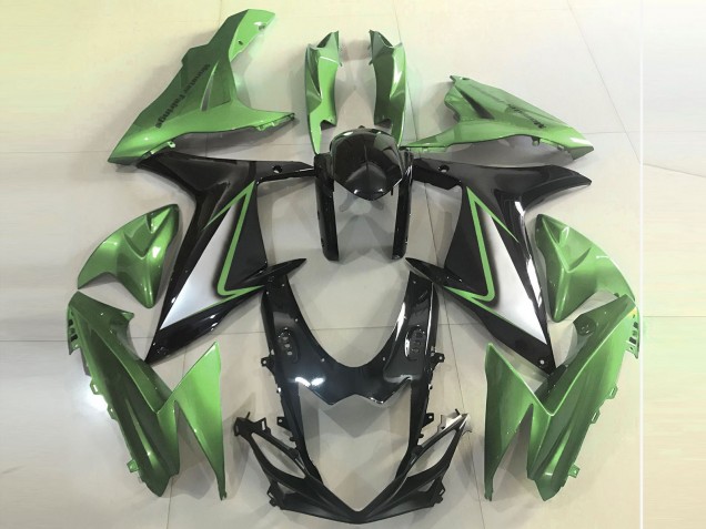 2011-2024 Suzuki GSXR 600 / GSXR 750 Motorcycle Fairings - Green Glossy Black Australia