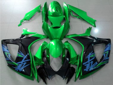 2006-2007 Suzuki GSXR 600 / GSXR 750 Motorcycle Fairings - Green Black Blue Australia
