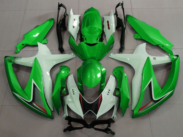 2008-2010 Suzuki GSXR 600 / GSXR 750 Motorcycle Fairings - White Green Black Red Australia