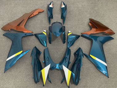 2011-2024 Suzuki GSXR 600 / GSXR 750 Motorcycle Fairings - Light Blue Orange White Yellow Australia