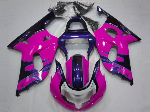 2001-2003 Suzuki GSXR 600 / GSXR 750 Motorcycle Fairings - Pink Glossy Blue Australia