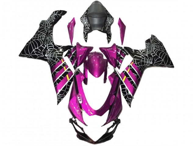2011-2024 Suzuki GSXR 600 / GSXR 750 Motorcycle Fairings - Pink Black Spider Australia