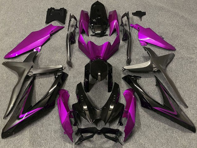 2008-2010 Suzuki GSXR 600 / GSXR 750 Motorcycle Fairings - Pink Glossy Black Matte Black Australia