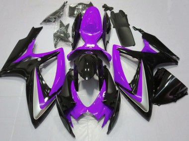 2006-2007 Suzuki GSXR 600 / GSXR 750 Motorcycle Fairings - Purple Glossy Black Australia