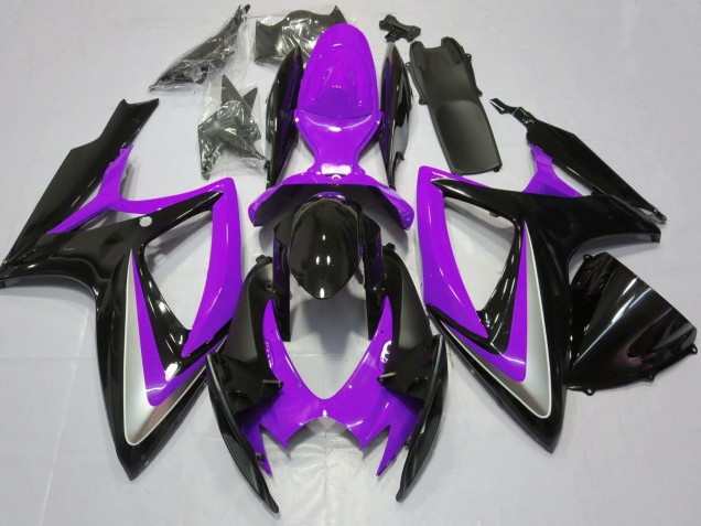 2006-2007 Suzuki GSXR 600 / GSXR 750 Motorcycle Fairings - Purple Glossy Black Australia